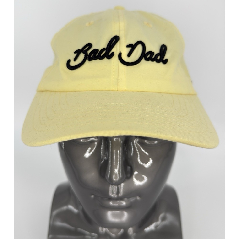 Bad Birdie Bad Dad Hat Men's Yellow Adjustable Strapback Golf Cap